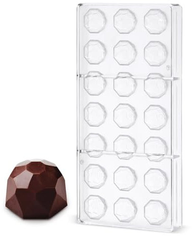 Liobelon Half Soccer Shape Chocolate Mold, Clear Diamond Candy Making Molds, Half Ball Bonbon Moulds Plastic Bakeware Pastry Tools For Pralines, Truffles, Sweets, Candies