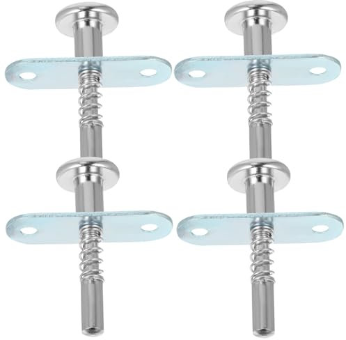 Baluue Kolbenriegel 4 Stück Federbelastete Riegel Babybettriegel Ersatz-Fenstergitter-Reparaturset 5 Cm