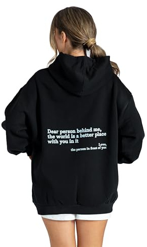 Lang Horn Dear Person Behind Me Hoodie You Are Enough Graphic Sweatshirts for Women Men Unisex Mental Health Awareness Shirt Pullover Top 2025