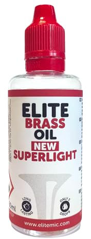 Elite Brass Oil New Superlight 60 ml – Öl für Blasinstrumente – Trompete, Posaune, Flügelhorn, Horn, Tuba