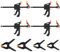 Jeu de 4 10,4cm Serre-Joints à Libération Rapide et 4 Pièces Pince à Ressort(5cm, 7,6cm), Serre Joint, Pinces à Ressort, Serres-Joint, Serre-joint à une Main Force de Serrage pour Travail du Bois
