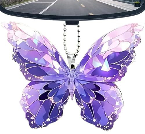 Ornements De Papillon Pour Arbre - Papillon | Papillon En Arc-en- , Papillon Acrylique, Décoration Pour Animaux 2 D Acryliques, Catcher Sun Animal Decoration Glitter 2D Rainbow Orna