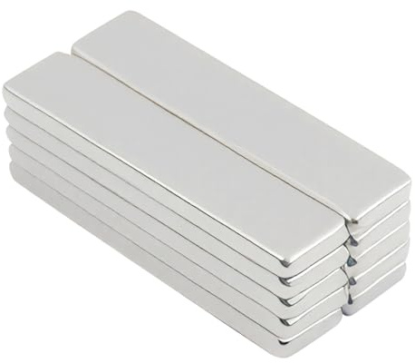 Strong Neodymium Bar Magnets,Fridge Whiteboard Magnets Office Kitchen Crafts DIY Tool,Rectangular Multipurpose Magnetic Blocks for Crafts Kitchen Garage Locker and Iron Shelf (10Pcs, 40 * 10 * 3)