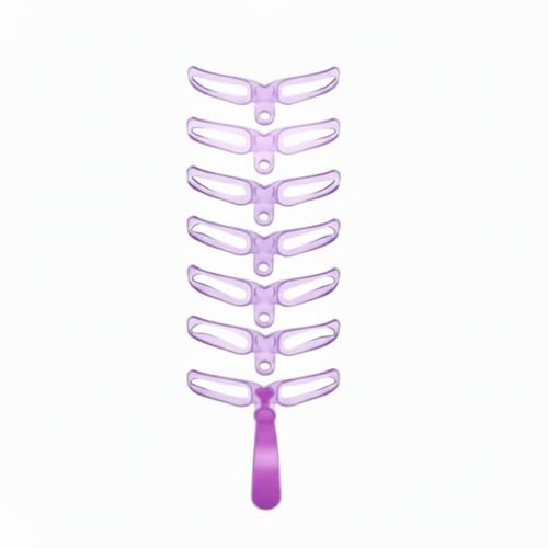 8 Style Reusable Eyebrow Stencil Kit with Handle & Strap, Professional Washable Eyebrow Shaping Template for Beginners, DIY Eyebrow Makeup Tools & Accessories