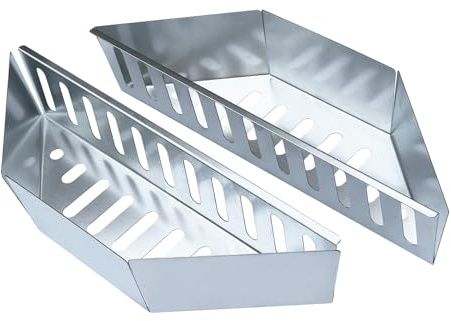 Soporte de carbón para parrilla – resistente al calor de 2 piezas | Cesta de carbón – para barbacoa, camping, picnic al aire libre, cocina, jardín, chimenea