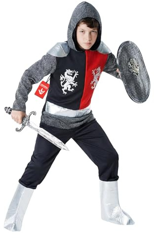 Morph Knight Costume Kids, Medieval Knight Costume Kids Fancy Dress Outfit for Halloween and Dress-Up Play, Small