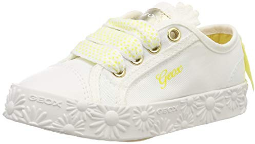Geox JR Ciak Girl K, Scarpe da Ginnastica Basse Bambina, Bianco (White C1000), 33 EU