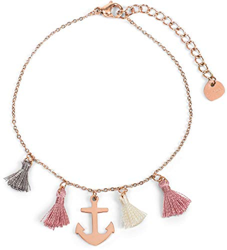 styleBREAKER Armband med ankare,Rosagold
