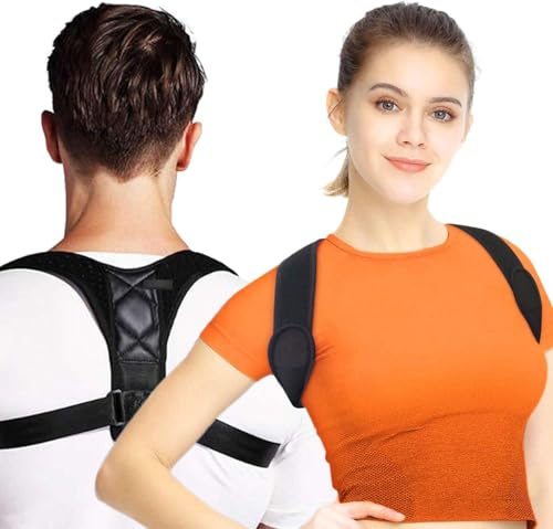 Posture Brace for Men and Women - Generise Breathable Back Straightener with Adjustable Posture Strap for Additional Posture Support to Improve Back Posture and Reduce Neck, Shoulder, Lumbar Pain