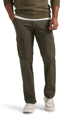 Lee Men's Big & Tall Extreme Motion Twill Cargo Pant Frontier Olive 46W x 30L Big