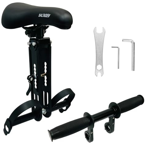 Umelee Siège de Vélo Avant pour Enfants, Siège Avant de Vélo avec Guidon et Pédales pour Enfants Âgés de 2 à 6 Ans (jusqu'à 30 kg), Siège Vélo Enfant Amovible, Siège Enfant pour VTT