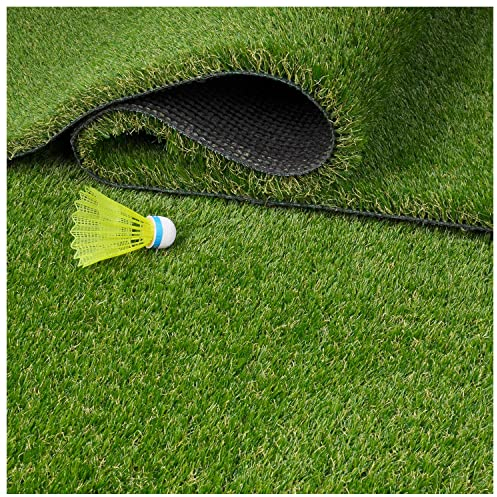 MDEKOR Kunstrasen Outdoor 270 x 200 cm wetterfest und wasserdurchlässig mit Drainage | Rasenteppich Meterware Grün | Balkon Bodenbelag Mittelflor 30mm