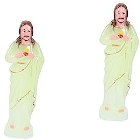 Cabilock 2 STK Jesus-Statue-Schmuck sammelbare Jesusfigur Harz krippe Statue Krippenfigur Wohnkultur Plastik Jesus katholischer Schmuck Haushalt schmücken Osteuropa Skulptur Ornamente