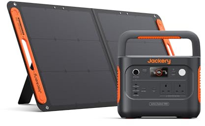 Jackery Explorer 1000 v2+ 100W Solar Panel Portable Power Station(2024 New),1070Wh LiFePO4 Battery,1500W AC/100W USB-C Output, 1 Hr Fast Charge, Solar Generator for Outdoor Camping,Off-grid Living,RV