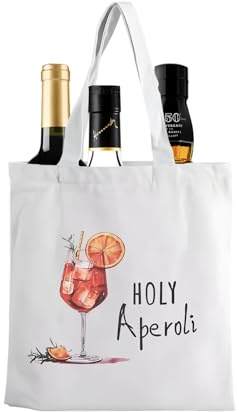 LWLWA Borse Shopper Cotone, 40 x 35 cm Tote Bag, Aperol Spritz Borse, Tote Bag Aesthetic, Progettato per Gli Amanti dei Cocktail