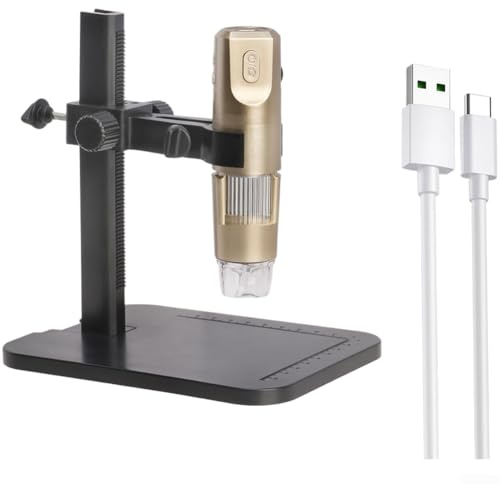 Microscopio digitale abilitato WiFi 800W con raggio di ingrandimento 1600X e 8 luci LED, portatile per l'osservazione della pelle e delle parti elettroniche