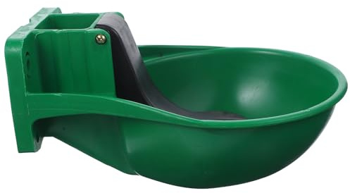 HOMSFOU Automatic Livestock Water Fountain Large Plastic Cow Drinking Bowl with Copper Valve for Cattle and Horses, Heavy-duty Farm Waterer Suitable for Outdoor Ranch Use