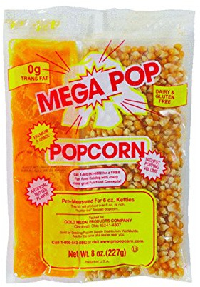 Gold Medal 2611432 Mega Pop Popcorn Butter 8 Oz. Pack, 36/Carton (2836)