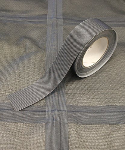Seam bande d'étanchéité T-2000X -Adhésif thermofusible 3-couche étanche - 5 mètres - appliquer de fer électrique (Gris foncé, 28mm Largeur)