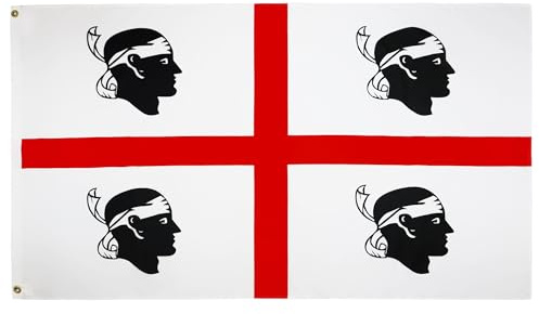 BANDIERA SARDEGNA 150x90cm - BANDIERA SARDA - ITALIA 90 x 150 cm - AZ FLAG