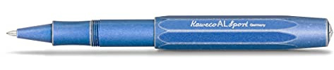 Kaweco AL SPORT Rollerball Stonewashed Blue I Gel/Ballpoint Pen Including 0.7 mm Rollerball Pen Refill in Classic Design with Ceramic Ball I Premium Aluminium Gel Roller 13 cm