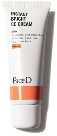 Face D - CC Cream, Crema Corretrice del Colore con Acido Ialuronico e SPF 20, Medium, 40 ml…
