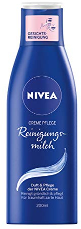 NIVEA Confezione da 1 latte detergente per il viso, 1 flacone da 200 ml, crema per la cura del latte detergente, profumo e cura della crema Nivea