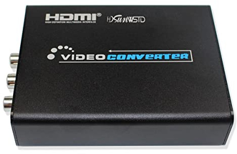 HDSUNWSTD HDMI to 3RCA AV CVBS Composite & S-Video R/L Audio for DVD VCR PS2 PS3 Xbox HDTV
