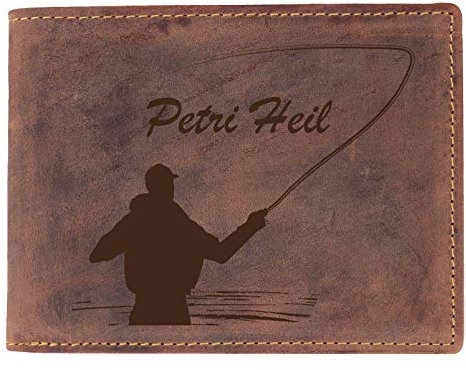 Greenburry Vintage Herren Leder Geldbörse Portemonnaie Braun 12,5x8,5x2,5 cm