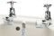 Adaptor for Sinks with Separate TAPS, for Mixing hot and Cold Water in Kitchen & Bathroom. This Connector Helps Save Water (White)