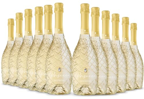 Liquid Diamond Prosecco DOC 75cl | Award Winning Premium Italian Sparkling White Prosecco from Veneto | 11% ABV | Vegan Friendly | 12 x 75cl Bottles