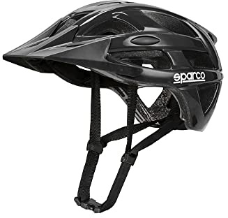 Sparco Casco Deportivo eMobility SE300 Negro Talla L (58-61 cm) Resistente y Ligero para Bicicleta, Patinete