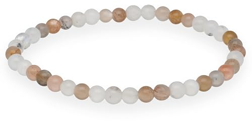 Lebensquelle Plus Mini Kugelarmband | 4mm | Hochwertiges Edelsteinarmband (Mondstein)