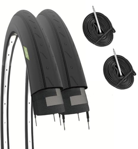 2 COPERTONCINI 700X23C (23-622) + CAMERE PNEUMATICI PIEGHEVOLI X BICI CORSA STRADA ROAD RACE (Camera Valvola 60 mm, Valvola Presta Francese)