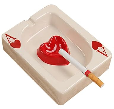 Posacenere in ceramica creativa fai da te portatile moderno posacenere poker all'aperto da interno da tavolo Posacenere per sigari vassoio fumatori Ash decorazione alla moda regalo da fatto a mano