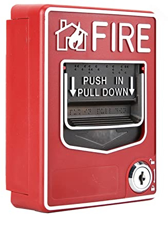 DOACT Pull Station, 9-28VDC Manual Multiple Wire System Safety Alarm Button with Key for Call Point