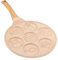 Erreke Sarten para Tortitas, Frigideira Panquecas, Todo Tipo de Cocinas e Inducción, Doble Capa Antiadherente Diseño Animalitos, Mango Tacto Suave, 7 Tortitas o Crepes, 26 cm color Beige