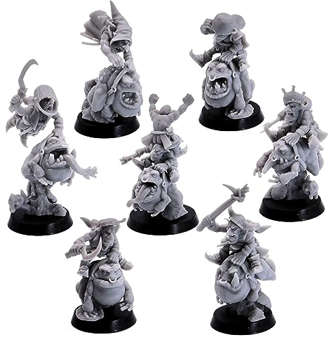 Fantasy Swamp Goblin groda ryttare set 32 mm skala miniatyrer för bordsspel kavalleri enhet monster pack figurer