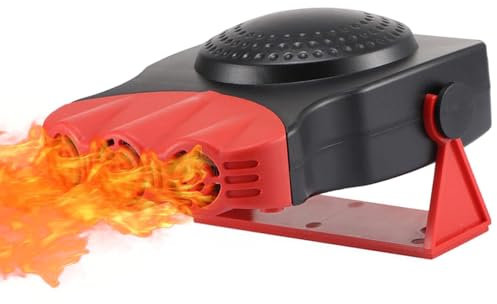 Leaflai 12V 150W Wahlauto Abtauen Defogger mit Heiz-/Kühlfunktion Plug-in Zigarettenanzünder Luftkühlventilator für 12Volt Autos, LKWs, SUV, Van