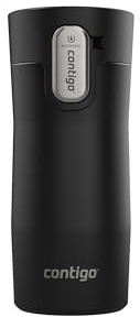 Contigo AUTOSEAL West Loop Vacuum-Insulated Stainless Steel Travel Mug with Easy-Clean Lid, 12oz, Matte Black