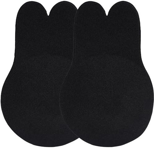 Dilara Rabbit Glue BH set om 2 – axelbandslös självhäftande bh med handapplicerat lim | osynlig push-up-bh för klänningar med bar rygg – återanvändbar