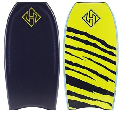 Hubboards Bodyboard Deck Planche Hubb Edition PP HD Crescent Noir/Jaune 41