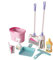 MagiDeal Kids Cleaning Set Housework Cleaning Toy Duster Role Brush Pretend Play Housekeeping for Ages 3+ Years Old Birthday Gift , Pink bucket