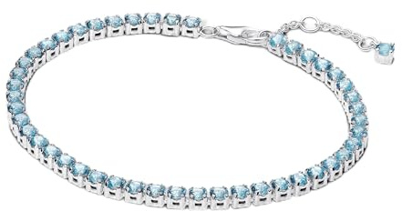 Pandora Timeless Collection 591469C03-16 Brittiskt silver och blå kristaller glittrande tennisarmband 16 cm, 591469C03-16, sterlingsilver, zirkoniumoxid