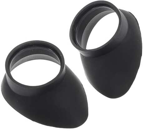 PRETYZOOM Lot de 2 Capuchons de Protection pour Oculaire de Télescope et Microscope en Caoutchouc Noir, Résistant à l'usure, pour Activités en Extérieur et Voyage