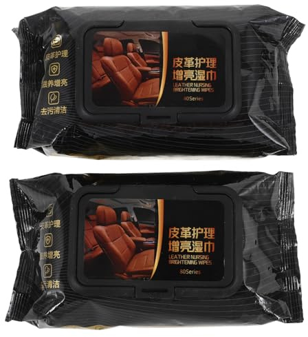 Toyvian Salviette la Cura della Pelle 2 Pezzi per Scarpe e Articoli in Pelle Nero, Tessuto Non Tessuto, Facili da Usare Compatibilità la Pulizia e Manutenzione