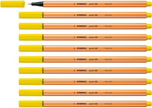 STABILO - Fineliner - point 88-10er Pack - zitronengelb
