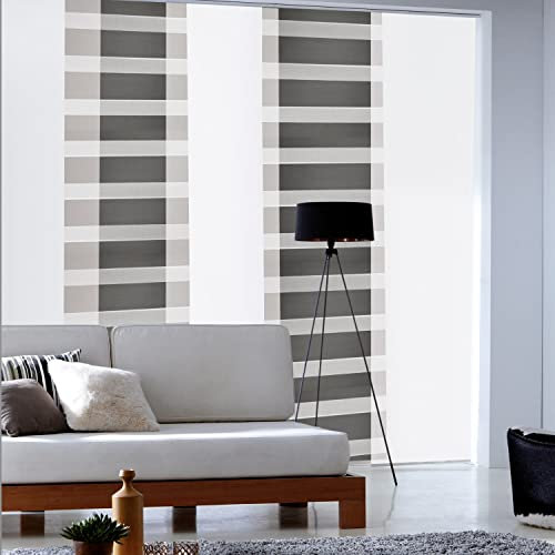 MADECOSTORE Panneau Japonais Jour Nuit Anthracite - - L60 x H300cm
