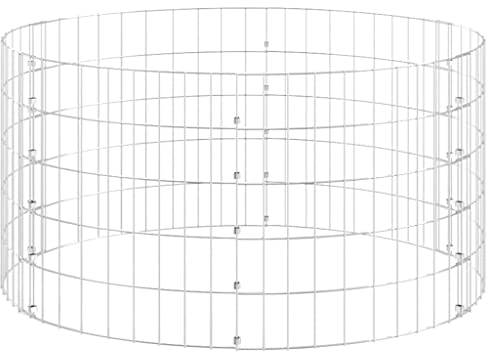 vidaXL Gartenkomposter Ø100x50 cm Verzinkter Stahl, Komposter, Abfallkomposter, Gartenkompostbehälter, Kompostbehälter, Abfall-Komposter