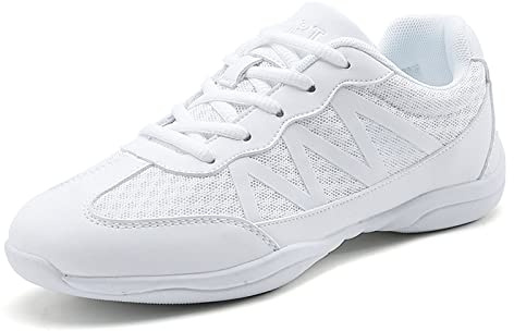 Damen Cheer Schuhe Weiß Cheerleading-Schuhe Erwachsene Jugendliche Jazz Yoga Trainingschuhe Mädchen Tanzschuhe Gymnastik Outdoor Sportschuhe Cheerleading Uniform Schuhe Damen Mädchen Laces Weiß 38